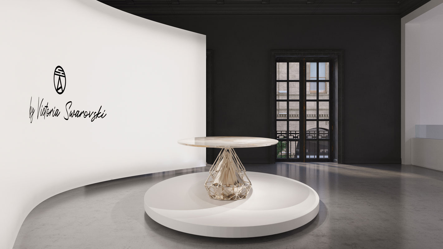 sholeh abghari art gallery presents the swarovski diamond table marbella 2022