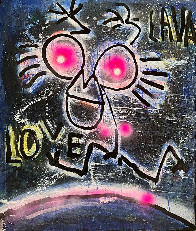 Love Lava, 2023 Acrylic on canvas 120 x 100 cm